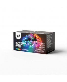 TelForceone String Lights Solar LED CRYSTAL BALLS SCB61 6.5m 30 Balls Multicolor Forever Light