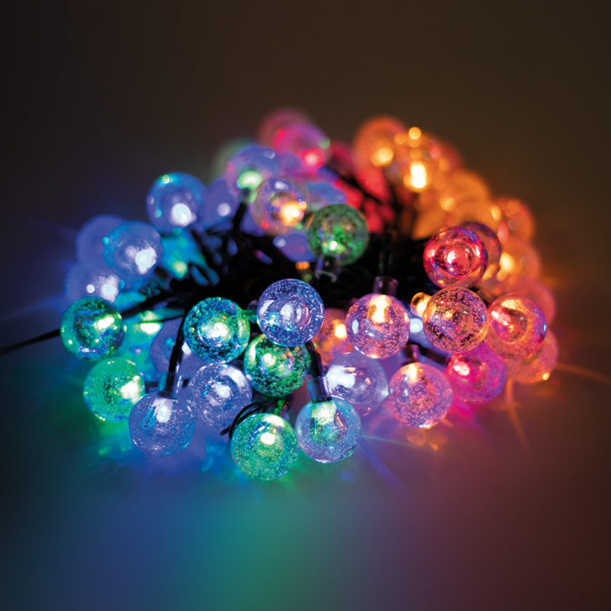 TelForceone String Lights Solar LED CRYSTAL BALLS SCB61 6.5m 30 Balls Multicolor Forever Light – 3