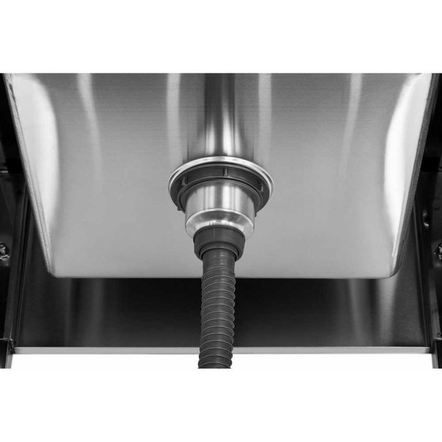 Royal Catering Single bowl catering basin sink with shelf and rim 60 x 60 x 94 cm – 3