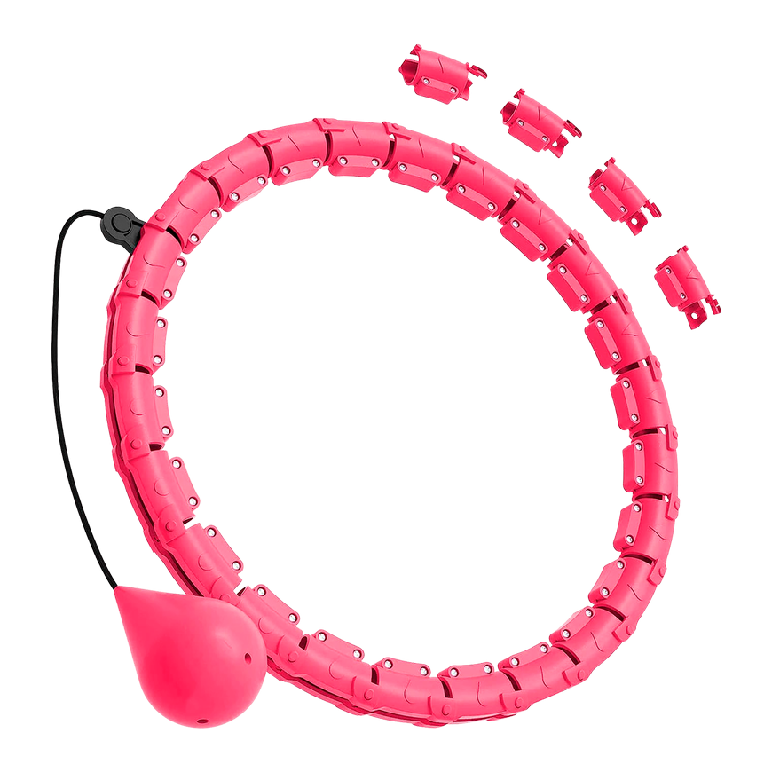 Smart Hula Hop liekninamasis ratas su smeigėmis ir apkrova, 50 cm, rožinė, REBEL ACTIVE
