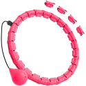 Smart Hula Hop Fitness Wheel with Studs and Load, 50 cm, Pink, REBEL ACTIVE Smart Hula Hop Fitness Wheel with Studs and Load, 50 cm, Pink, REBEL ACTIVE