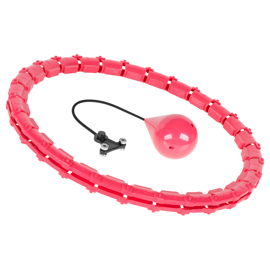 Smart Hula Hop Fitness Wheel with Studs and Load, 50 cm, Pink, REBEL ACTIVE – 3