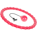 Smart Hula Hop liekninamasis ratas su smeigėmis ir apkrova, 50 cm, rožinė, REBEL ACTIVE Smart Hula Hop liekninamasis ratas su smeigėmis ir apkrova, 50 cm, rožinė, REBEL ACTIVE
