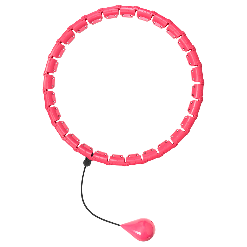Smart Hula Hop Fitness Wheel with Studs and Load, 50 cm, Pink, REBEL ACTIVE – 4