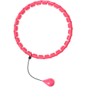 Smart Hula Hop liekninamasis ratas su smeigėmis ir apkrova, 50 cm, rožinė, REBEL ACTIVE Smart Hula Hop liekninamasis ratas su smeigėmis ir apkrova, 50 cm, rožinė, REBEL ACTIVE