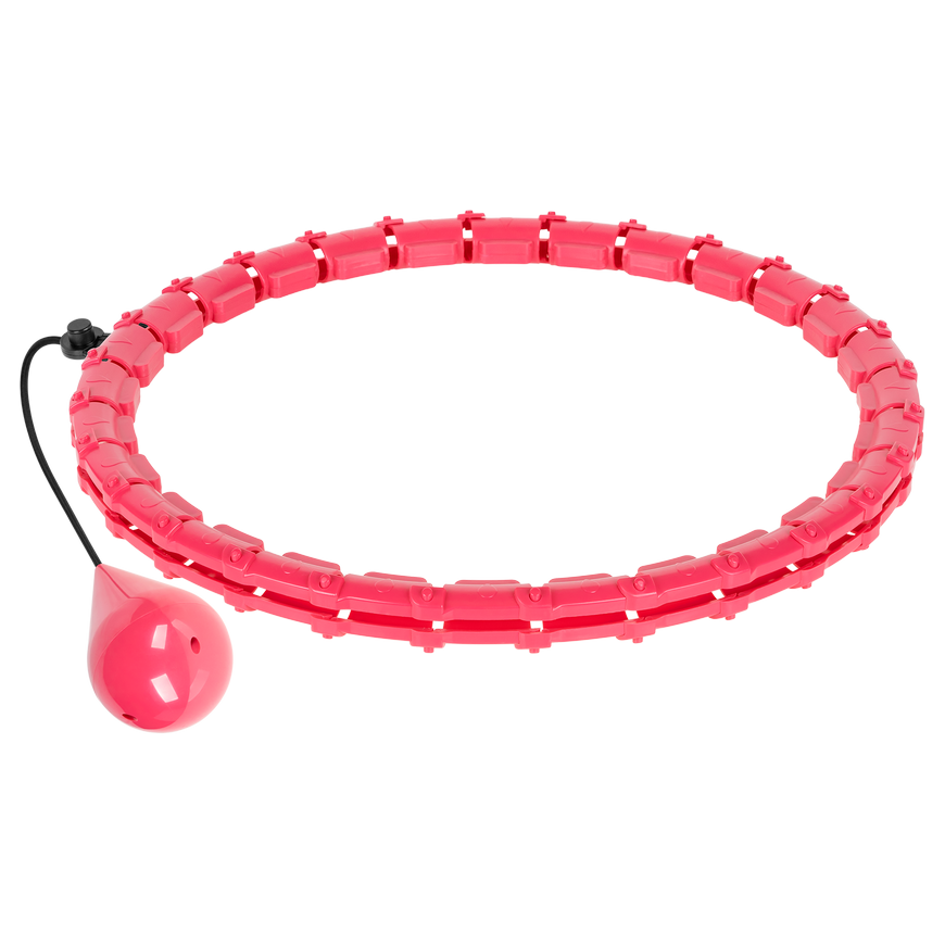 Smart Hula Hop Fitness Wheel with Studs and Load, 50 cm, Pink, REBEL ACTIVE – 5