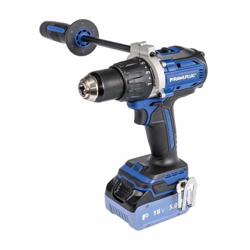 Suktuvas-gręžtuvas RawlPlug R-PDD18-P100-S 18 V (be akumuliatoriaus ir pakrovėjo)