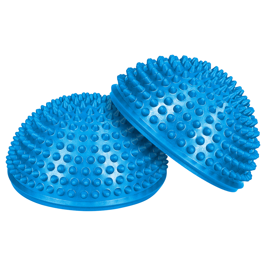 Półkule sensoryczne with wypustkami rehabilitacyjne, set of 2 pcs., color blue, REBEL ACTIVE