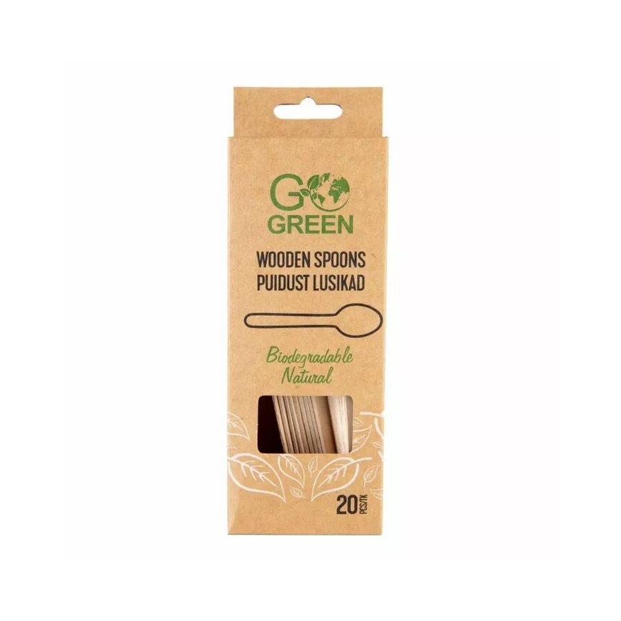 Wooden spoons Go Green 20 pcs|0,07kg