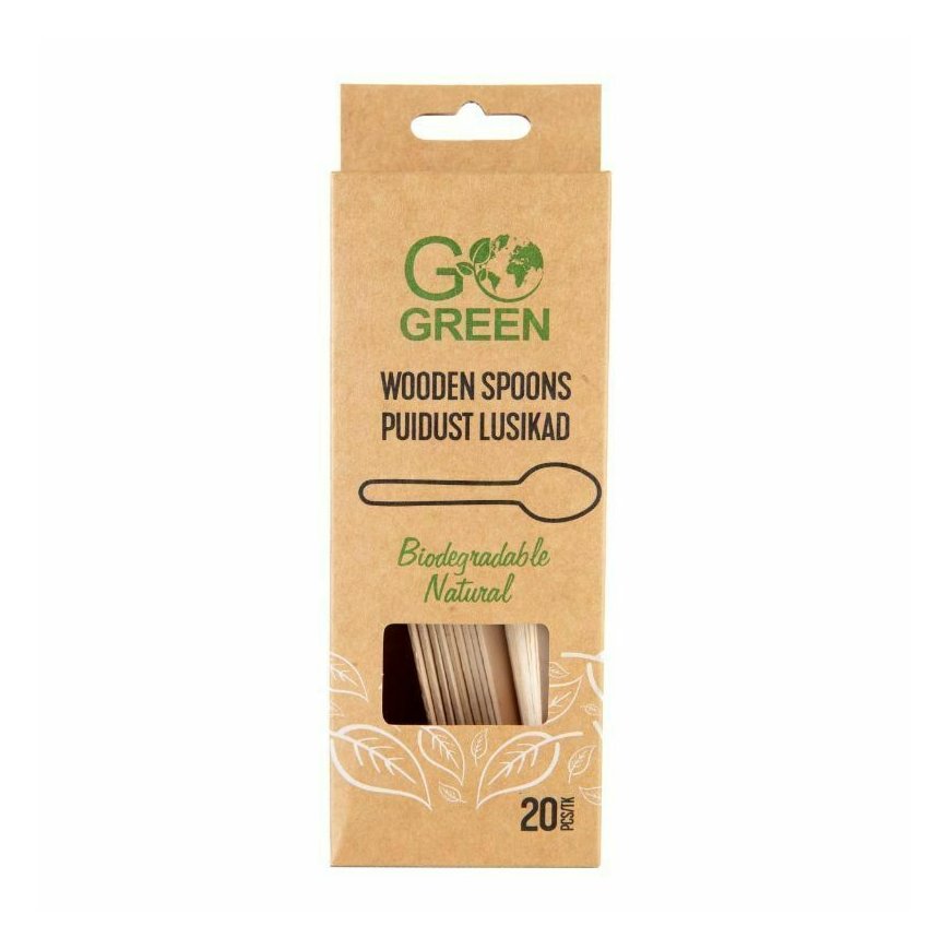 Wooden spoons Go Green 20 pcs|0,07kg – 2