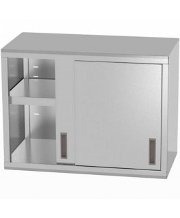 Szafka wisząca gastronomiczna su drzwiami suwanimi nierdzewna spawana 80x40x60 cm - Hendi 814178