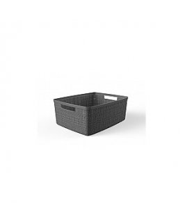 Basket Jute M 12L 36x28x15cm dark grey