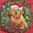 luca S Christmas puppy 26x26cm SLETIL8053 luca S Christmas puppy 26x26cm SLETIL8053