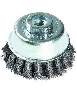 Tivoli Steel wire cupbrush for angle grinder, 65mm, twisted Ø0.35mm, M14