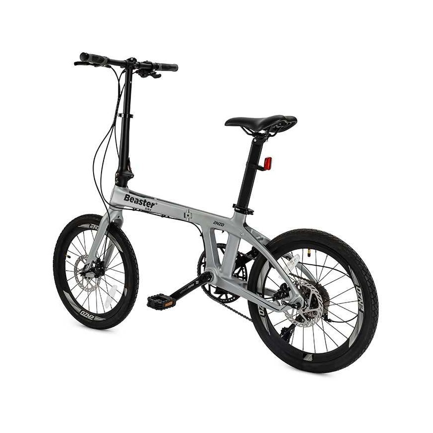 Beaster Scooter Karboninio rėmo dviratis, BS128S, sidabrinis – 2