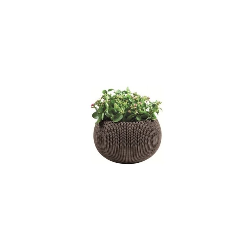 Flowerpot Cozy M With Hanging Set brown