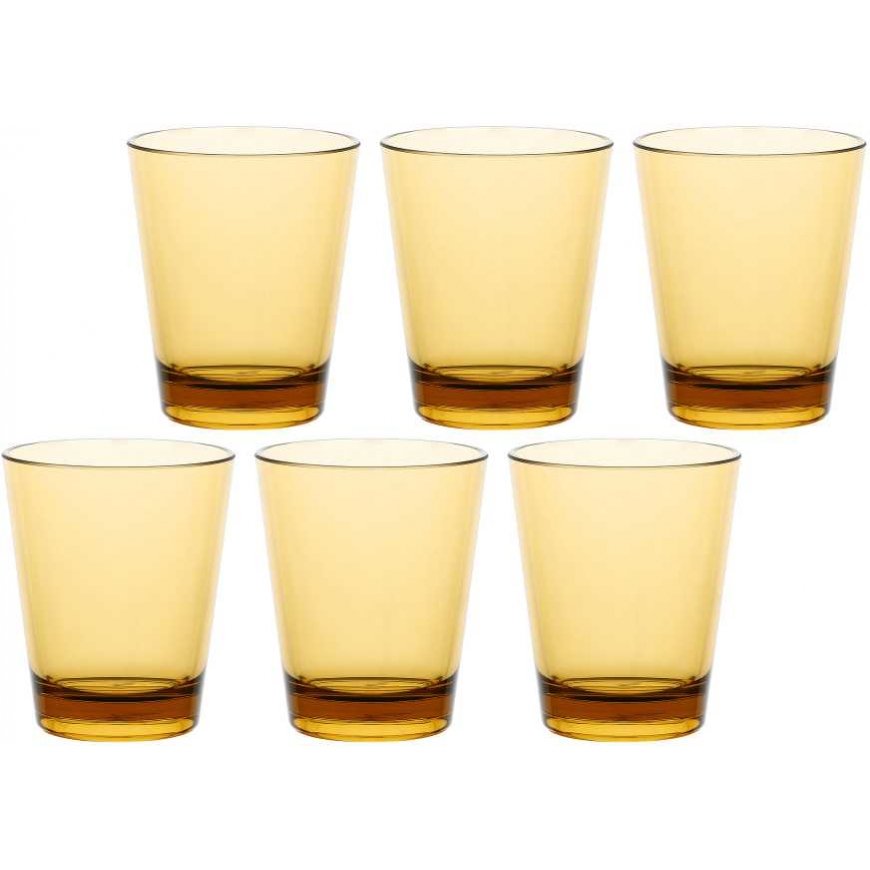 Rose&Tulipani Set of 6 glasses Fiaba - Bursztynowy, 440 ml