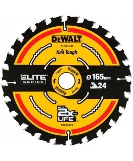 pjūklas tarczowa EXTREME do cięcia drewna 165x20x1,66mm, 24 zęby, DeWALT [DT10400-QZ]