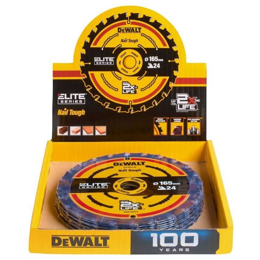 saw tarczowa EXTREME for cutting wood 165x20x1,66mm, 24 teeth, DeWALT [DT10400-QZ] – 2