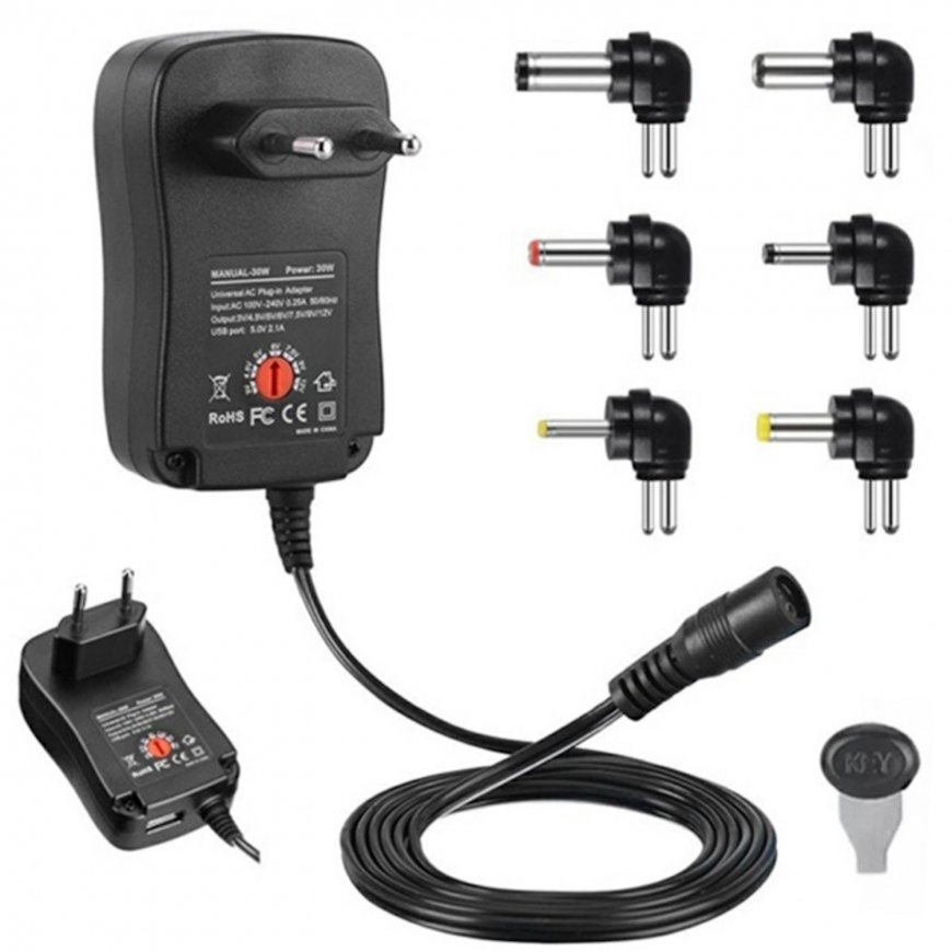 CP UCH1 Universal 12/30W (Maks. 2,1A) Barošanas adapteris + USB – 2