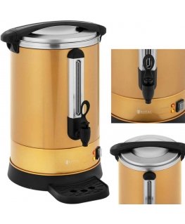 Royal Catering Coffee and tea maker with tap and drip tray 14 l 1500 W gold