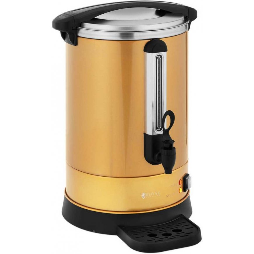 Royal Catering Coffee and tea maker with tap and drip tray 14 l 1500 W gold – 2