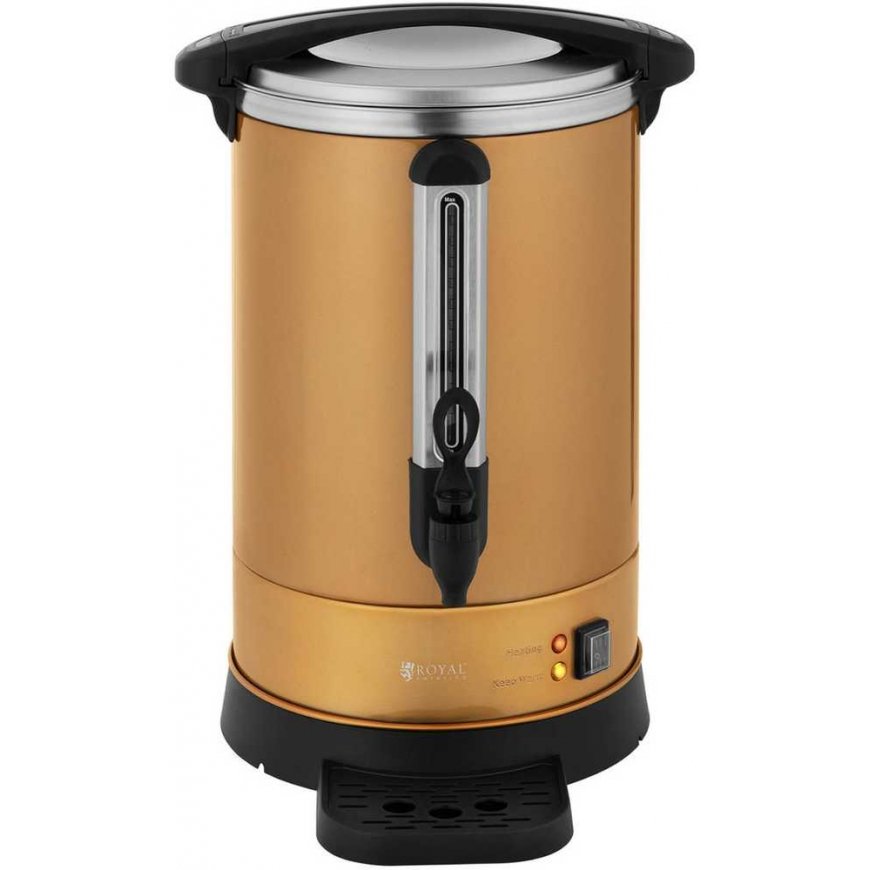 Royal Catering Coffee and tea maker with tap and drip tray 14 l 1500 W gold – 5