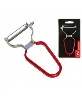 Peeler stainless steel + red PVC