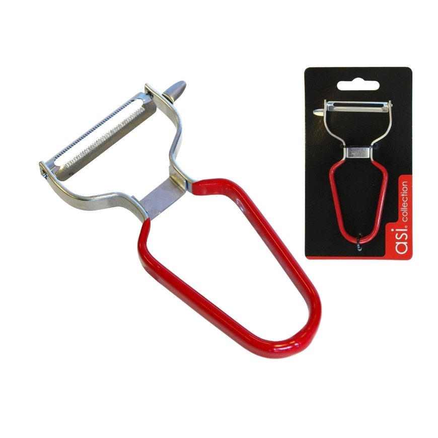 Peeler stainless steel + red PVC