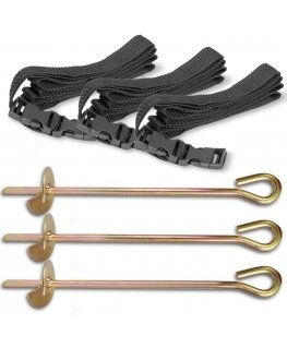Neo-Sport set of 3 anchors for fixing a garden trampoline