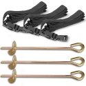 Neo-Sport set of 3 anchors for fixing a garden trampoline Neo-Sport set of 3 anchors for fixing a garden trampoline