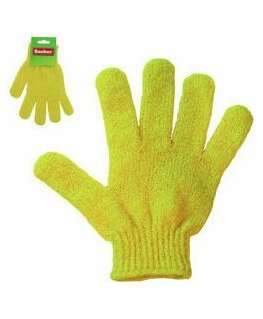 Scrubbing glove yellow