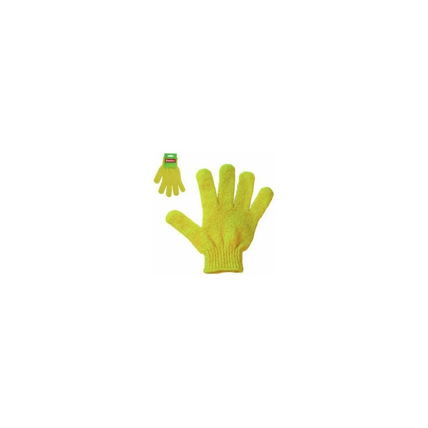 Scrubbing glove yellow