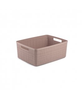 Basket Jute M 12L 36x28x15cm pink