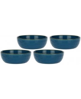 Rose&Tulipani Set of 4 misek do sałatek Concerto Blu Avio - Granatowy, 20 cm