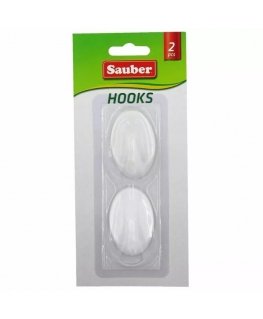 Hooks 2gb 3x4,7cm oval white