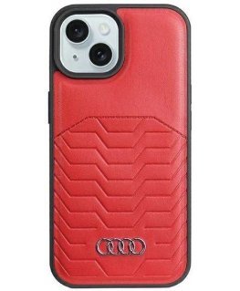 Case Audi Synthetic Leather MagSafe iPhone 15 Plus / 14 Plus 6.7" red/red hardcase AU-TPUPCMIP15M-GT/D3-RD