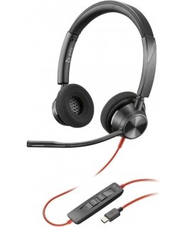 HP Blackwire 3320 Stereo USB-C Ausinės +USB-C/A Adapteris
