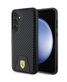 Case Ferrari FEHCS24MN3PUK S24+ S926 black/black hardcase Carbon Stitched Bottom