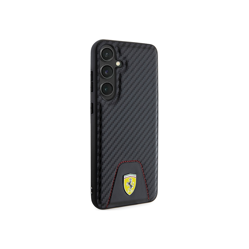 Case Ferrari FEHCS24MN3PUK S24+ S926 black/black hardcase Carbon Stitched Bottom – 4