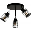 Hanging lamp Orno SIENA 3P E27, wall and ceiling lamp, max. 3x60W, black, round base, movable lamp heads, different levels Hanging lamp Orno SIENA 3P E27, wall and ceiling lamp, max. 3x60W, black, round base, movable lamp heads, different levels