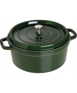 Puodas żeliwny apvalus Staub - 6.7 ltr, Žalias