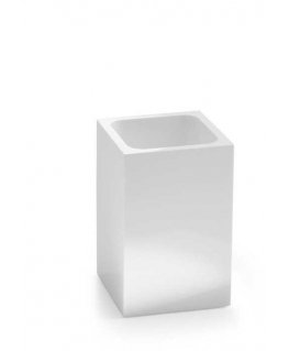 Toothbrush glass Gedy SOFIA, white