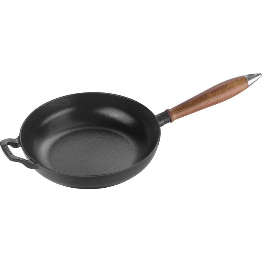 Frying pan żeliwna with wooden holder Staub - 24 cm