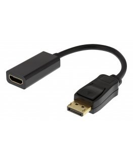 Deltaco DP-HDMI43 video kabeļu aksesuārs 0,2 m DisplayPort HDMI Type A (Standard) Melns