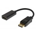 Deltaco DP-HDMI43 video kabeļu aksesuārs 0,2 m DisplayPort HDMI Type A (Standard) Melns