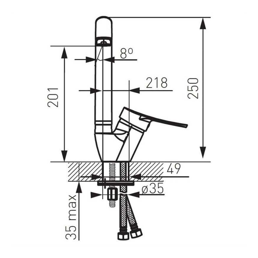 Virtuvinis maišytuvas FERRO DECO, chromo spalvos – 2