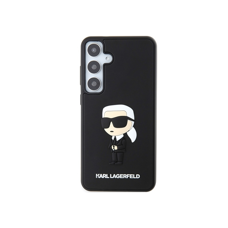 Case Original faceplate case Karl Lagerfeld KLHCS24M3DRKINK for SASMSUNG S24 Plus (3D RUBBER IKONIK NFT) black – 3