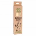 Compostable reed straw with brush Go Green 10 pcs|0,038kg Compostable reed straw with brush Go Green 10 pcs|0,038kg