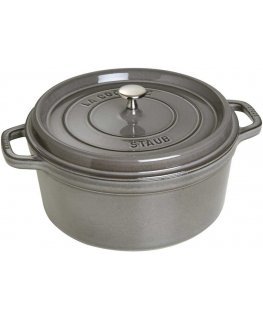 Pot żeliwny round Staub - 6.7 ltr, Grafitowy